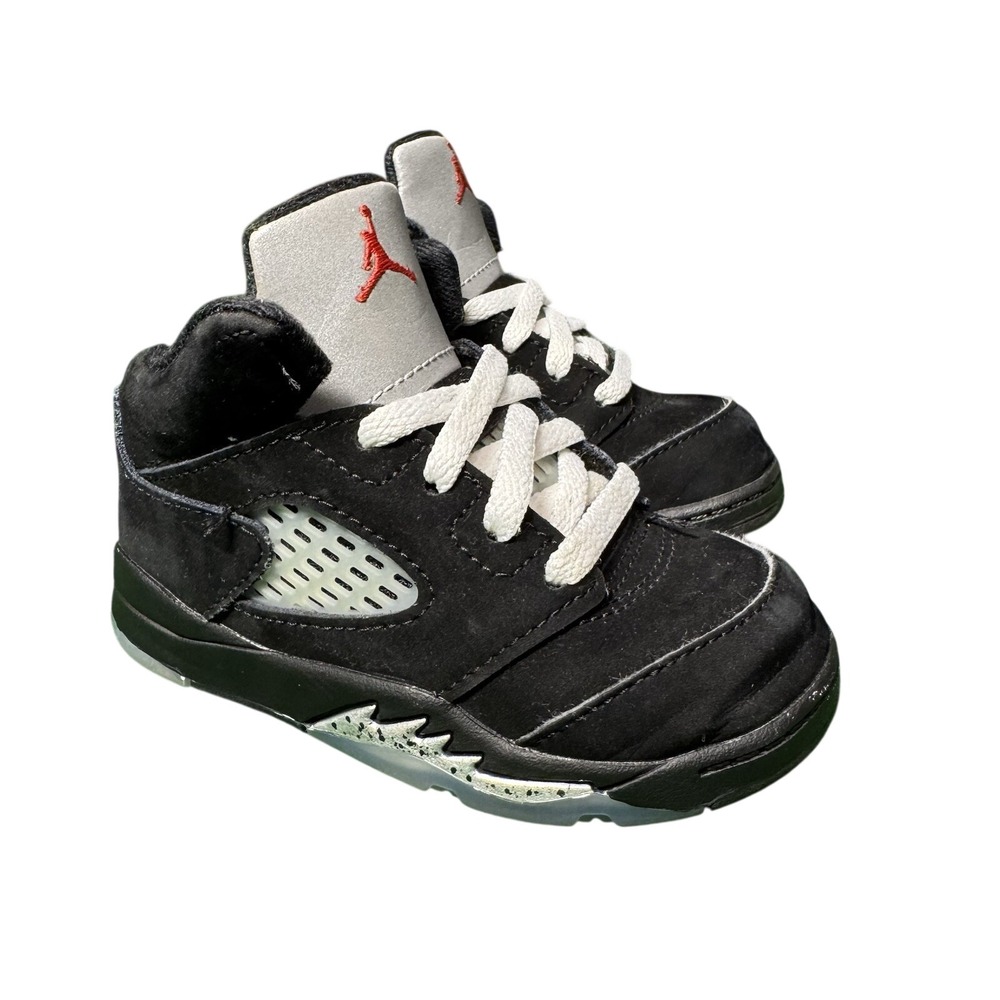 Air Jordan 5 Retro OG Black Metallic Reimagined HF3977-001 Toddler Size 7C